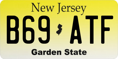 NJ license plate B69ATF