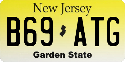 NJ license plate B69ATG