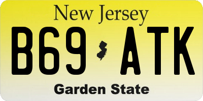 NJ license plate B69ATK