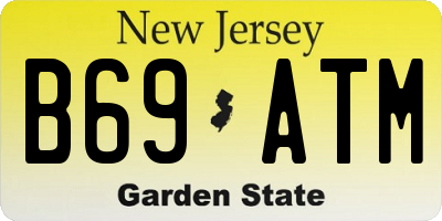 NJ license plate B69ATM
