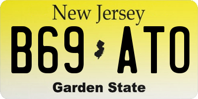 NJ license plate B69ATO