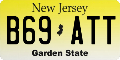NJ license plate B69ATT