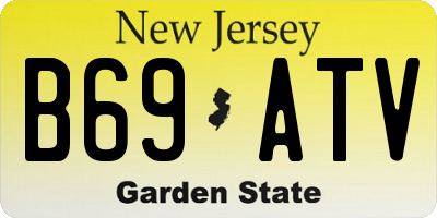 NJ license plate B69ATV