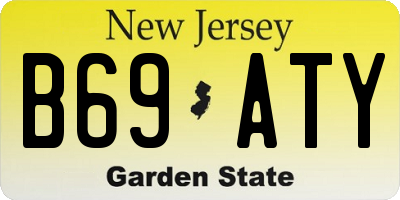 NJ license plate B69ATY