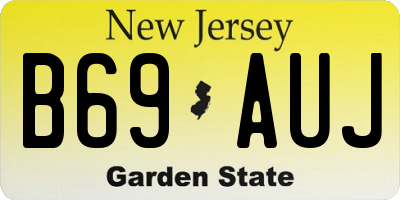 NJ license plate B69AUJ