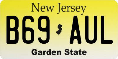 NJ license plate B69AUL
