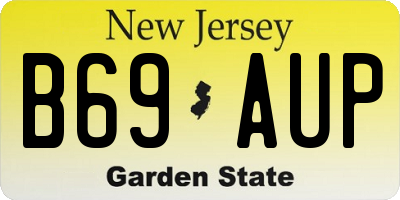 NJ license plate B69AUP