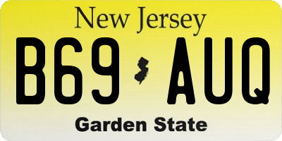 NJ license plate B69AUQ