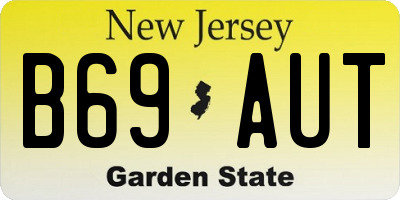 NJ license plate B69AUT