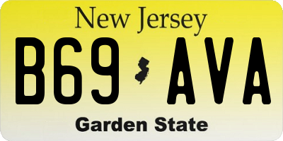 NJ license plate B69AVA