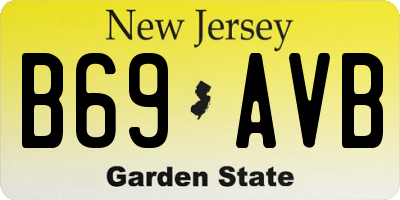 NJ license plate B69AVB