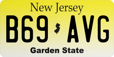 NJ license plate B69AVG