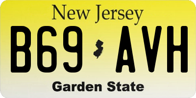 NJ license plate B69AVH