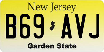 NJ license plate B69AVJ