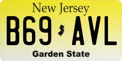 NJ license plate B69AVL