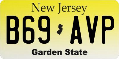 NJ license plate B69AVP