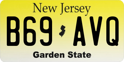 NJ license plate B69AVQ