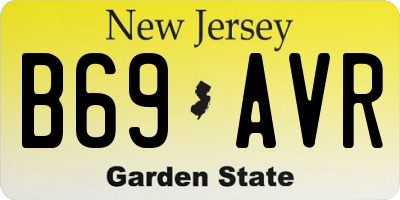 NJ license plate B69AVR