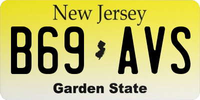 NJ license plate B69AVS