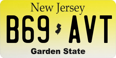 NJ license plate B69AVT