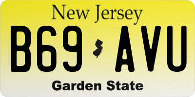 NJ license plate B69AVU