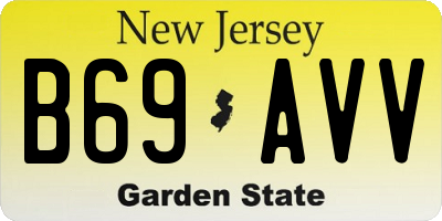 NJ license plate B69AVV