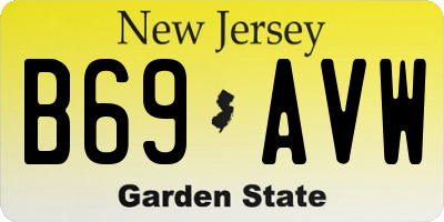 NJ license plate B69AVW