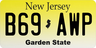 NJ license plate B69AWP