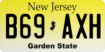 NJ license plate B69AXH