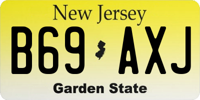 NJ license plate B69AXJ
