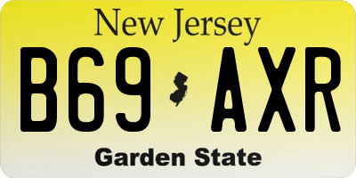 NJ license plate B69AXR