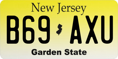 NJ license plate B69AXU