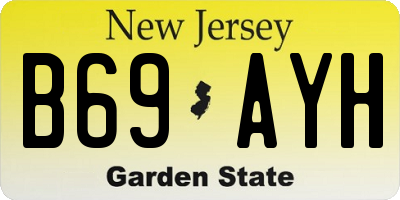 NJ license plate B69AYH