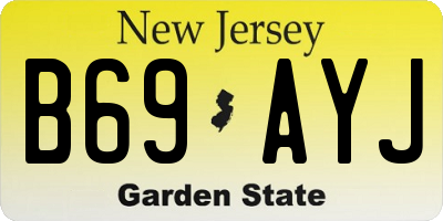 NJ license plate B69AYJ
