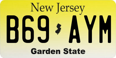 NJ license plate B69AYM