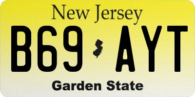 NJ license plate B69AYT