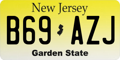NJ license plate B69AZJ