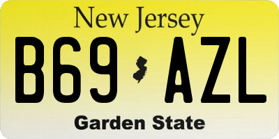 NJ license plate B69AZL
