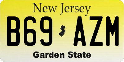 NJ license plate B69AZM
