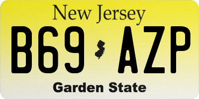 NJ license plate B69AZP