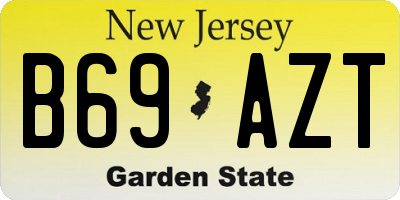 NJ license plate B69AZT