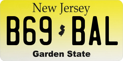 NJ license plate B69BAL