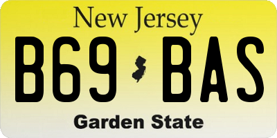 NJ license plate B69BAS