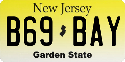 NJ license plate B69BAY