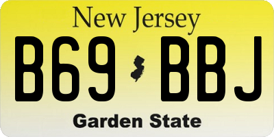 NJ license plate B69BBJ