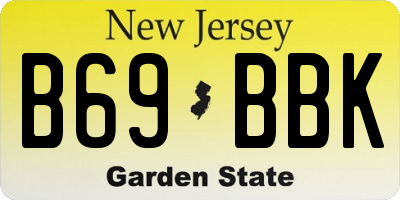 NJ license plate B69BBK