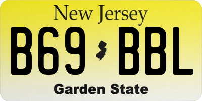 NJ license plate B69BBL