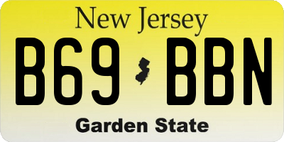 NJ license plate B69BBN