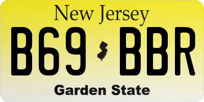 NJ license plate B69BBR