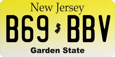 NJ license plate B69BBV